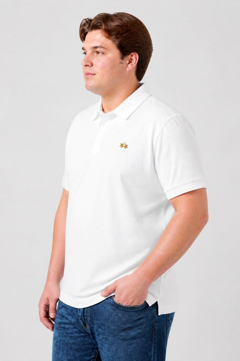La Martina Men Regular Fit Embroidered Logo Short Sleeve Polo Shirt, White - Image 3