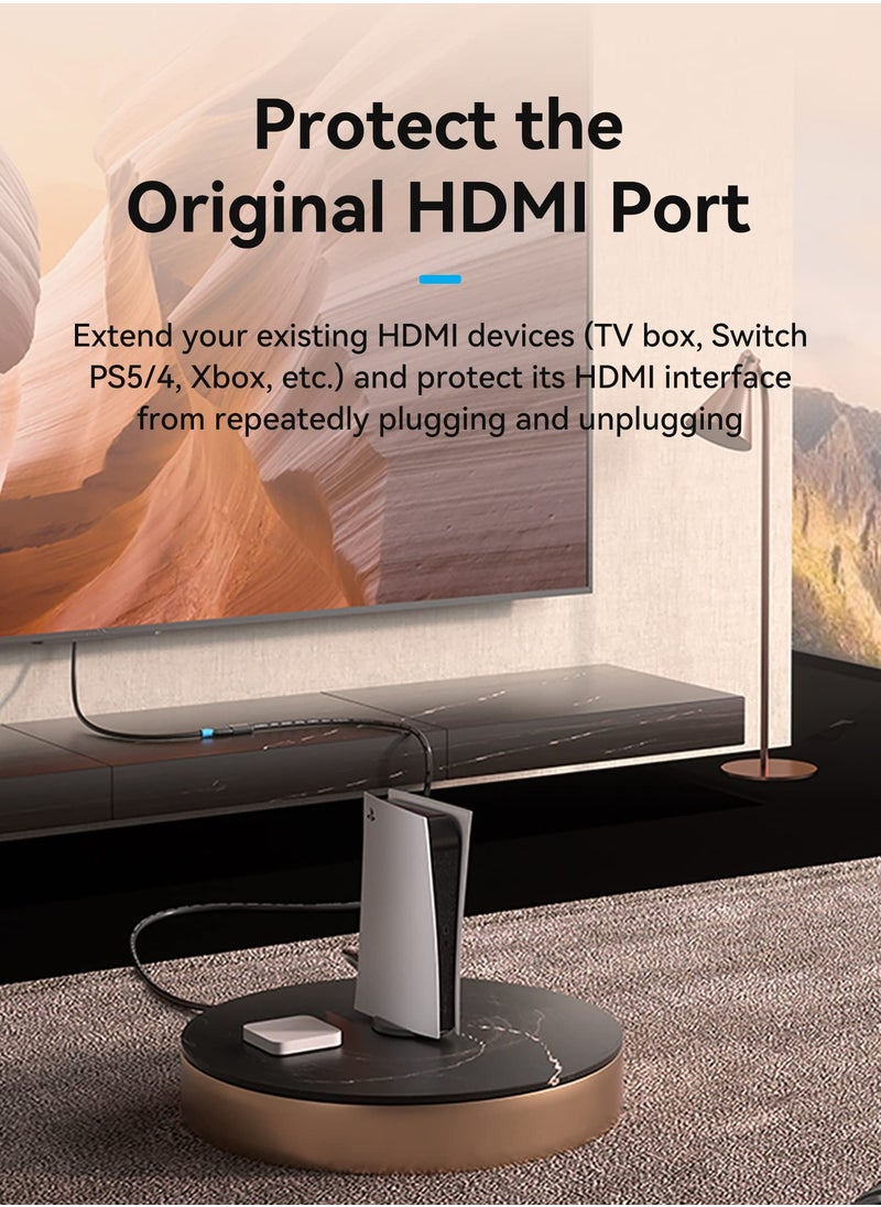 SYOSI - HDMI Extension Cable 4K HDMI Extender 10FT Male to Female Adapter Cord Compatible with Roku TV Stick PS5 PS4 Xbox Laptop PC Nintendo Switch Blu Ray Player Google Wii U HDTV - Image 1