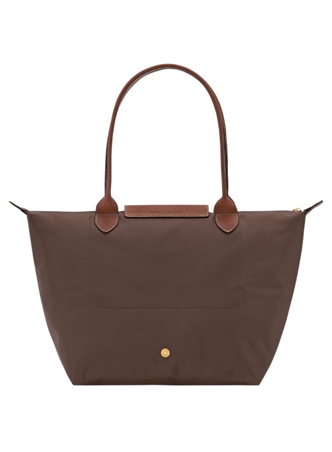 Longchamp Le Pliage Medium Tote Bag, Chocolate Brown, Synthetic Leather Trim - Image 3