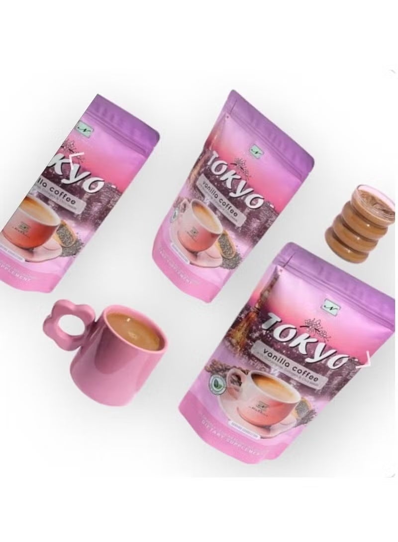طوكيو قهوة طوكيو الفانيليا مع الجلوتاثيون والكولاجين وبذور الشيا 3*1، ثلاث قطع - Image 2