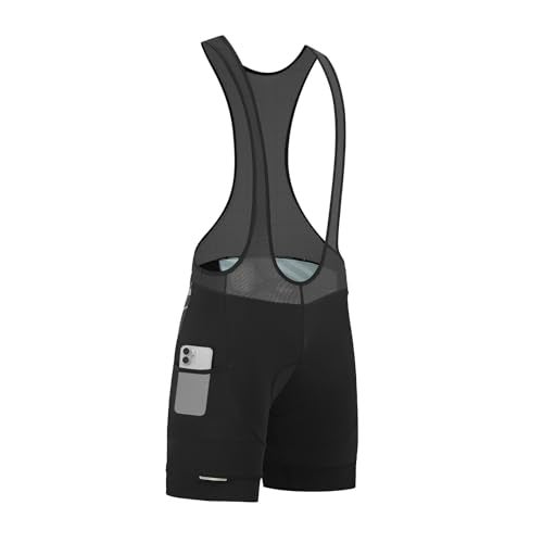 Santic Cycling Bib Shorts Men Padded Cycling Bib Tights Men Bike Bibs with Pocket - Image 1