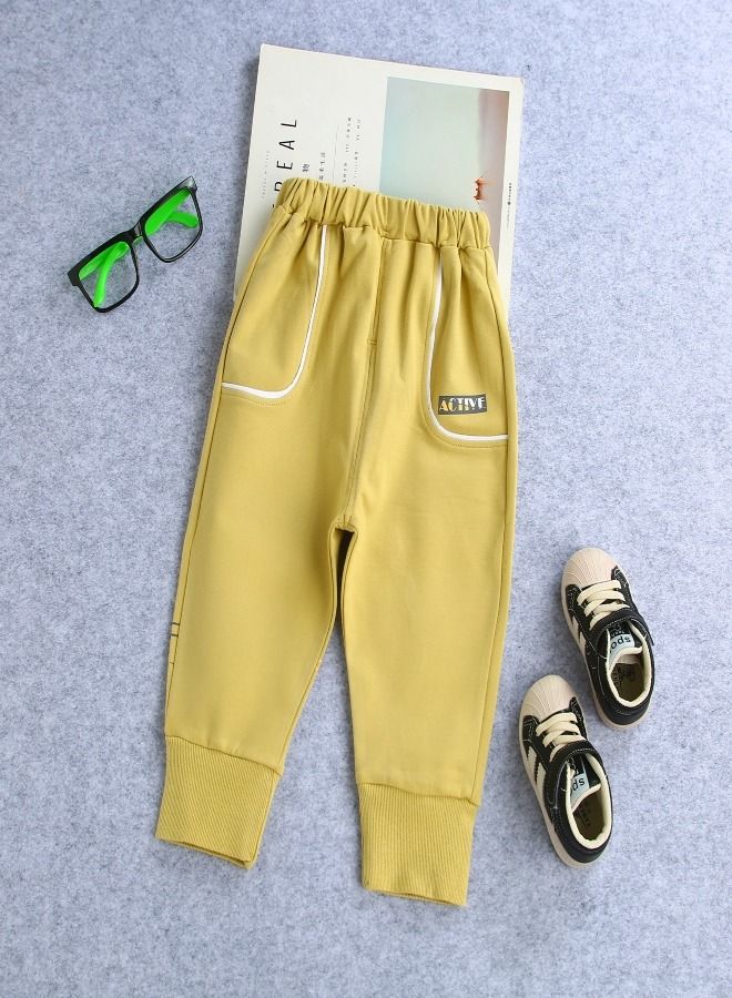 Elephant Paradise Active Printed Sweatpants Yellow  - Image 1
