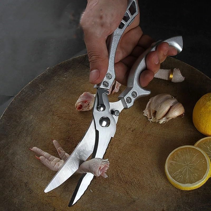 Powerful Kitchen Scissors - Stainless Steel Chicken, Duck, Fish Cutter Shears for Effortless Food Prep - Image 2