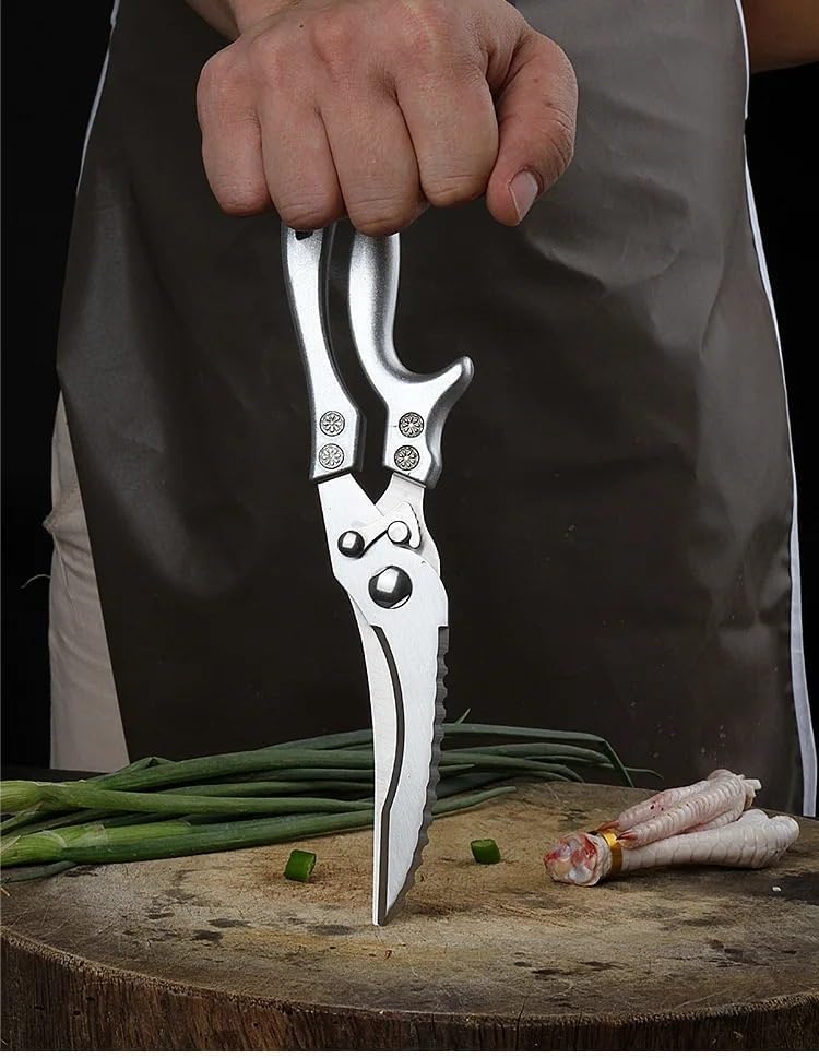Powerful Kitchen Scissors - Stainless Steel Chicken, Duck, Fish Cutter Shears for Effortless Food Prep - Image 3