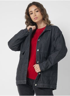 Longline Denim Oversize Jacket