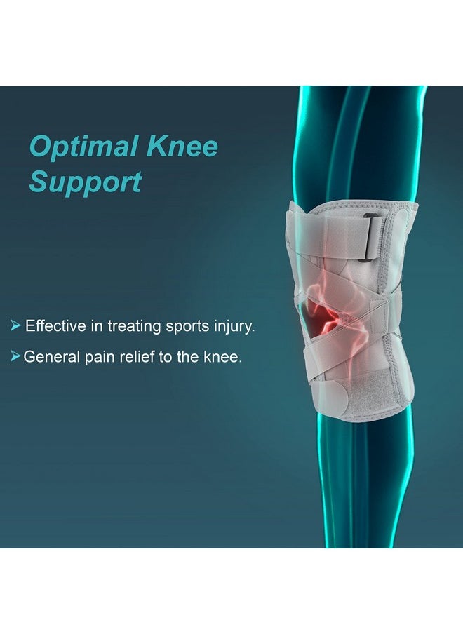 Tynor - Tynor OA Knee Support (Neo) | Joint Support, Pain Relief for Men & Women | Comfortable & Durable, Left Leg Support, Pack of 1 (Grey, Medium) - Image 1