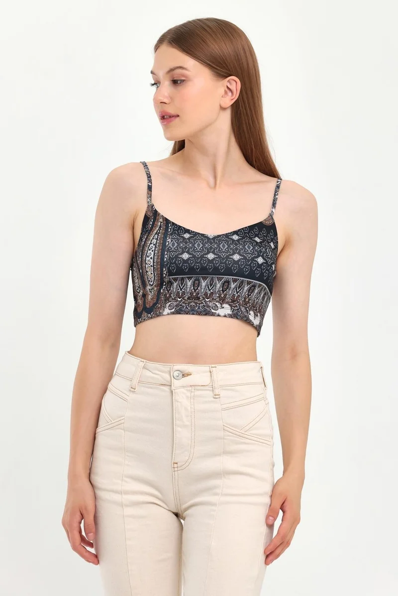 Alexander Gardi Patterned Strap Bustier (B23-0069)