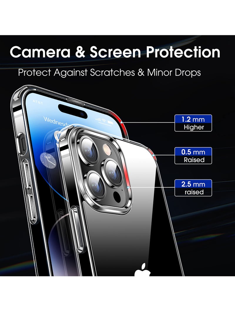 BORTONY iPhone 15 Pro Protective Case 6.1 Inch Yellow Resistant Transparent Cover Full Body Protection Shockproof Soft TPU Back Slim Thin Cover for iPhone 15 Pro - Image 4