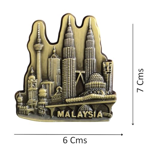 DT DECTONE Regular Metal Fridge Magnet, Malaysia 3D Metal Magnet for Fridge, Study Table, Office Desk, Ideal Gift, Best Home Decor Item for Travel Enthusiasts 6 X 7 CM, Pack of 1 - Image 3