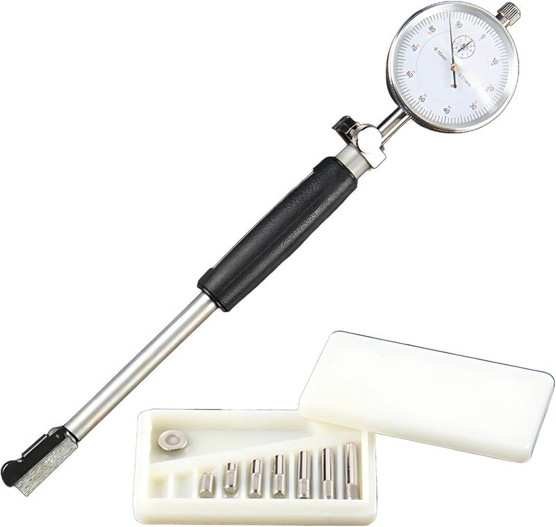 Dial Gauge for Precision Measurements, 18-35 Mm Inner Diameter, 0.01 Mm Accuracy, Made of Stainless Steel, Includes 6 Side Heads and Plastic Tool Box - Image 1