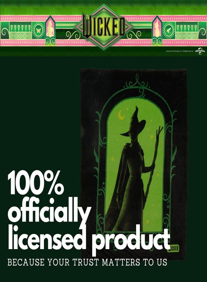 Franco Collectibles Wicked Elphaba Bedding Super Soft Cozy Throw, 46 in x 60 in, (Officially Licensed Product) - Image 5