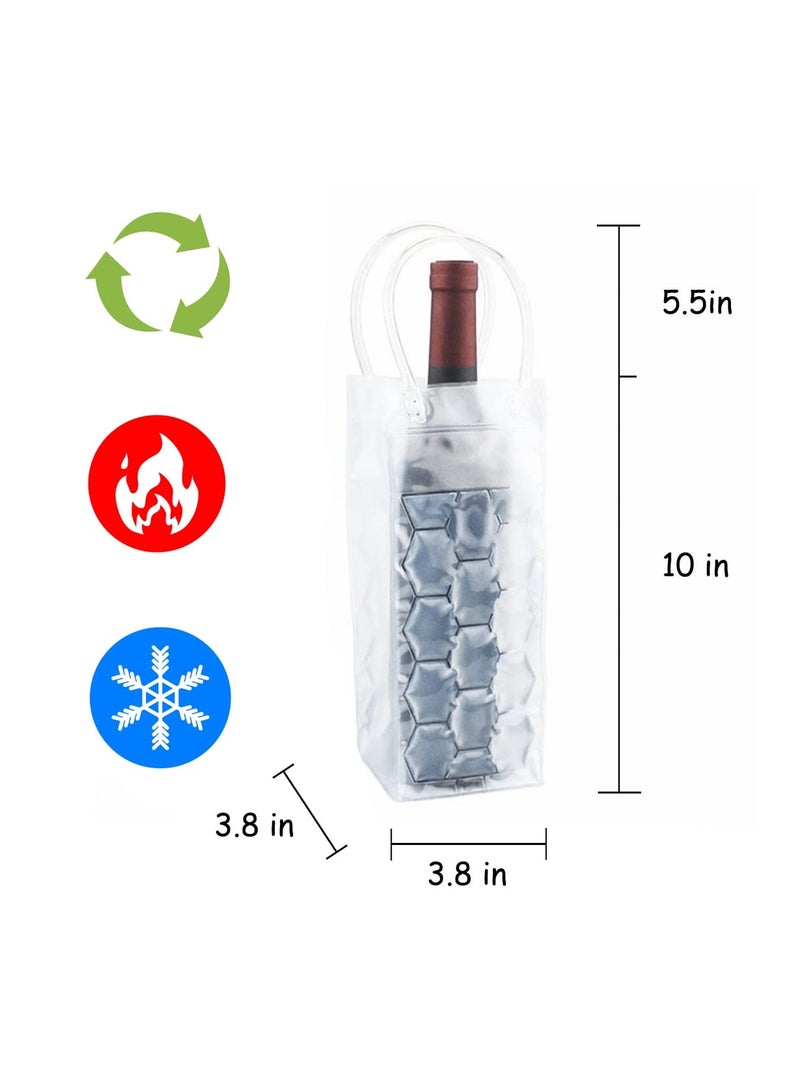 Ice Wine Chiller Bag, Portable Cooler for Red, White, Champagne & Sparkling Wine, Gel Cooling Holder for Travel, Freestanding Beverage Carrier (Set of 2) - Image 4