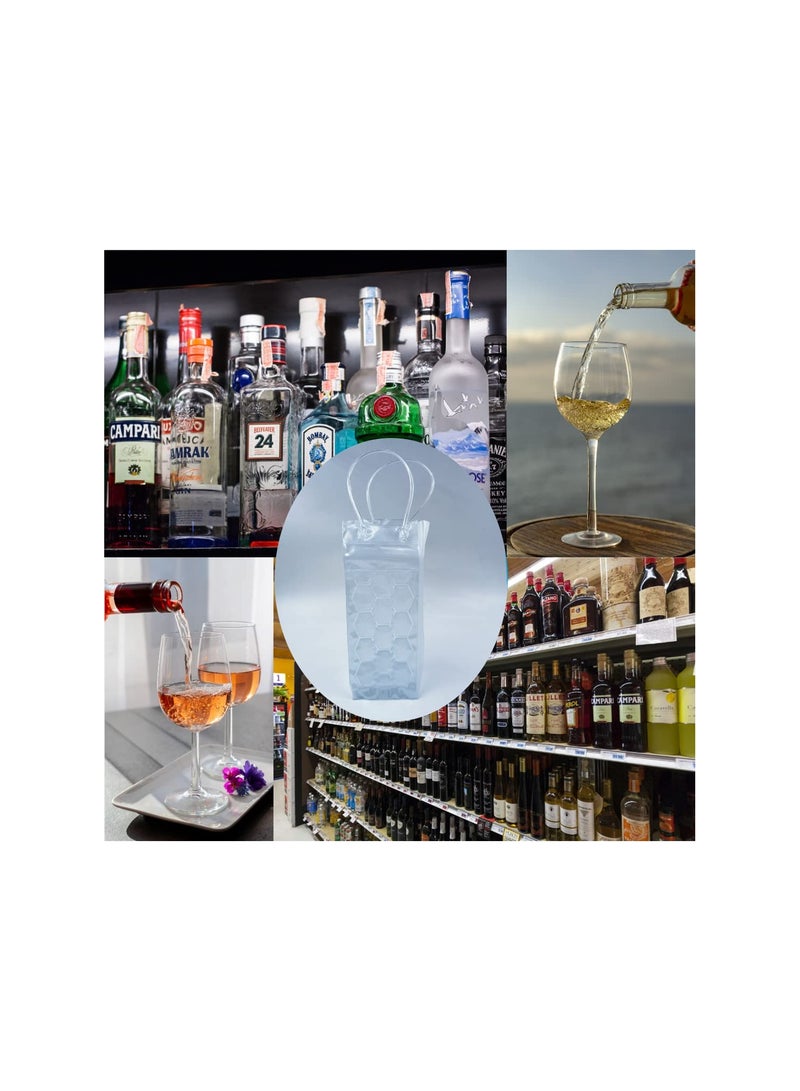 Ice Wine Chiller Bag, Portable Cooler for Red, White, Champagne & Sparkling Wine, Gel Cooling Holder for Travel, Freestanding Beverage Carrier (Set of 2) - Image 5