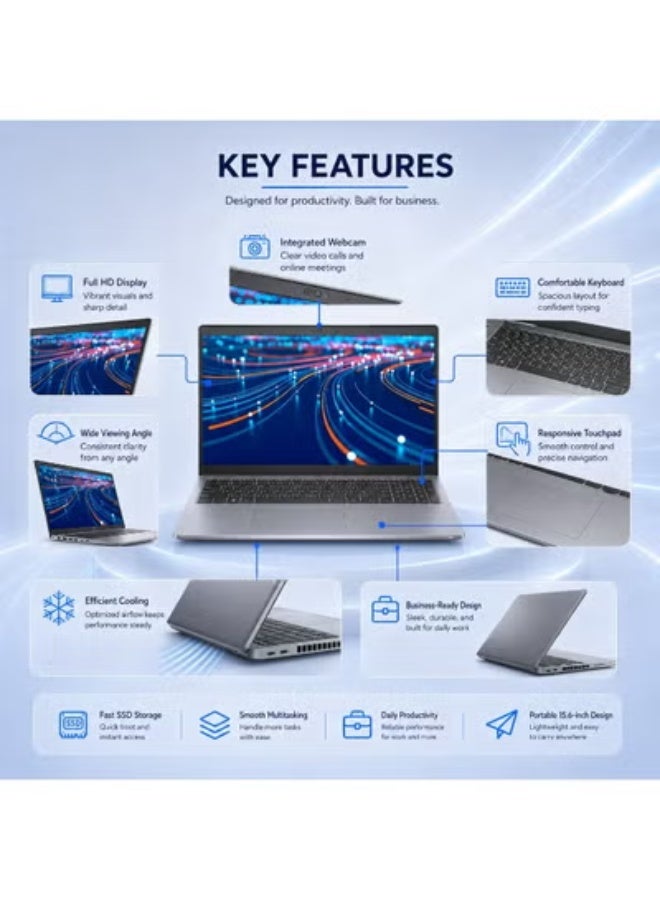 Fast Business Laptop, Intel Core i5, 4GB RAM, 256GB SSD, High-Resolution Display, Includes Free Bag, Mouse, and Laptop Stand - Image 4