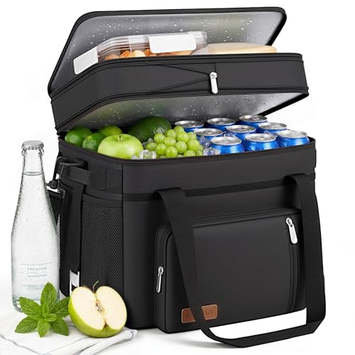 MIYCOO Cooler Bag Double Deck - 60 Can Leakproof Insulated Portable Soft Lunch Cooler, Extra Large Expandable Ice Chest Cooler for Beach, Picnic, Camping, Shopping - Image 1