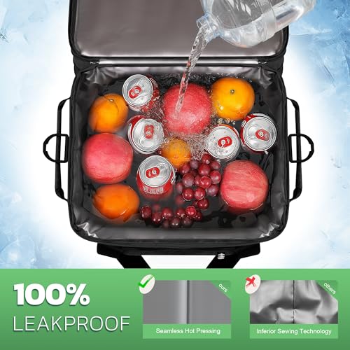 MIYCOO Cooler Bag Double Deck - 60 Can Leakproof Insulated Portable Soft Lunch Cooler, Extra Large Expandable Ice Chest Cooler for Beach, Picnic, Camping, Shopping - Image 5