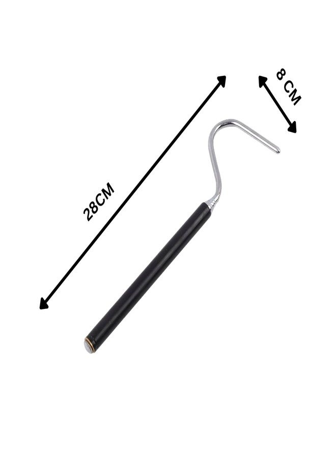 Efficacy Black Collapsible Stainless Steel Fruit Hook 28Cm | Retractable Convenient Hook for Garbage Lifting Lightweight Extendable Upto 100Cm Qty - 1 - Image 2