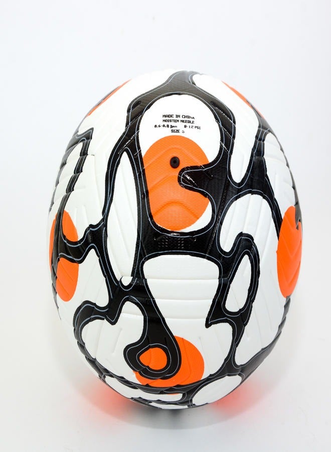 Football, size 5 - black, white and Orange - Image 1
