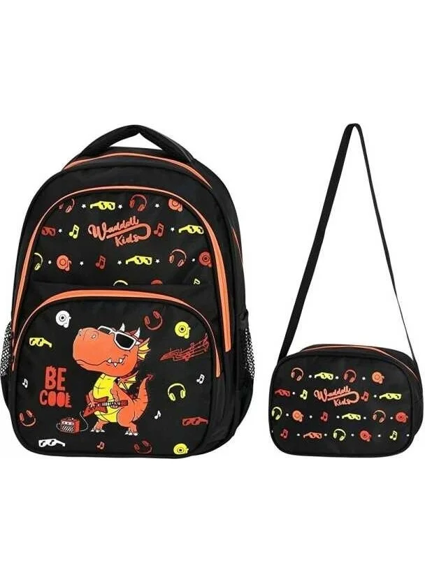 Waddell Dinosaur Patterned Primary School Backpack and Lunch Bag 5030
