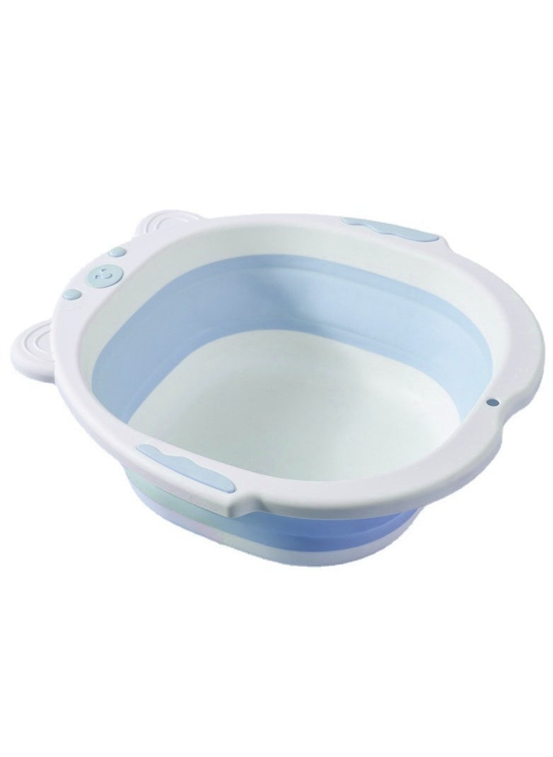 MileMelo Sitz Bath for Toilet Seat, Foldable Portable Sitz Baths for Perineum Relief, Collapsible Sitz Basin with Flusher, Suitable for Pregnant Women,Blue  - Image 1