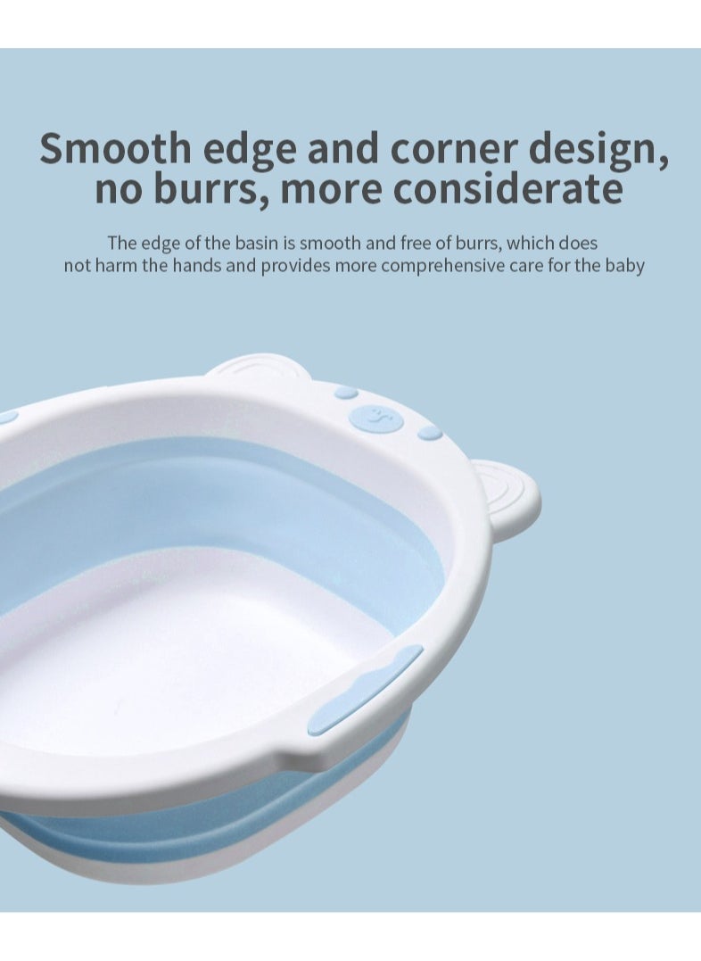 MileMelo Sitz Bath for Toilet Seat, Foldable Portable Sitz Baths for Perineum Relief, Collapsible Sitz Basin with Flusher, Suitable for Pregnant Women,Blue  - Image 5