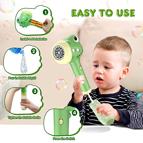 Zerhunt Bubble Machine for Kids | Outdoor Toys for Toddlers Age 3-5 | Perfect as a Gift for Party Favors Birthdays Valentine Halloween and Christmas | Battery Operated Bubble Wand for Easy Outdoor Use - Image 4