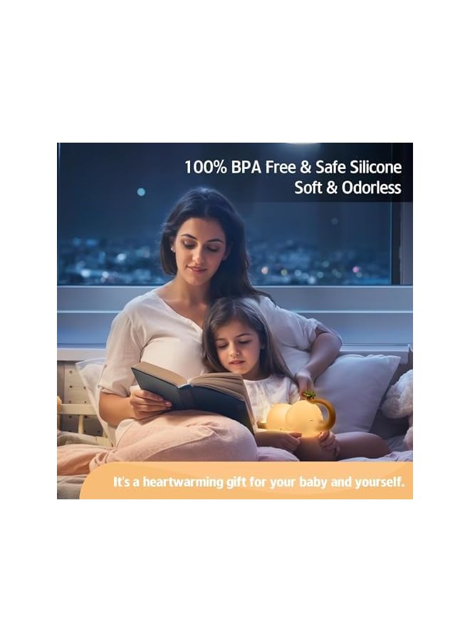 The Bros The Elephant Leg Lamp,Rechargeable Cute Lamp with 3-Level Brightness,Silicone LED Baby Night Light,Cute Night Light for Baby Nursery,Bedroom and Study Desk (Elephant) - Image 5