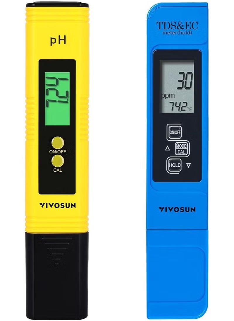 ماركة غير محددة VIVOSUN Ph و TDS متر كومبو 0.05ph عالية الدقة القلم نوع درجة الحموضة متر ± 2٪ دقة القراءة 3 في 1 TDS EC مقياس درجة الحرارة للزراعة المائية الشرب المنزلي وحوض السمك  - Image 1