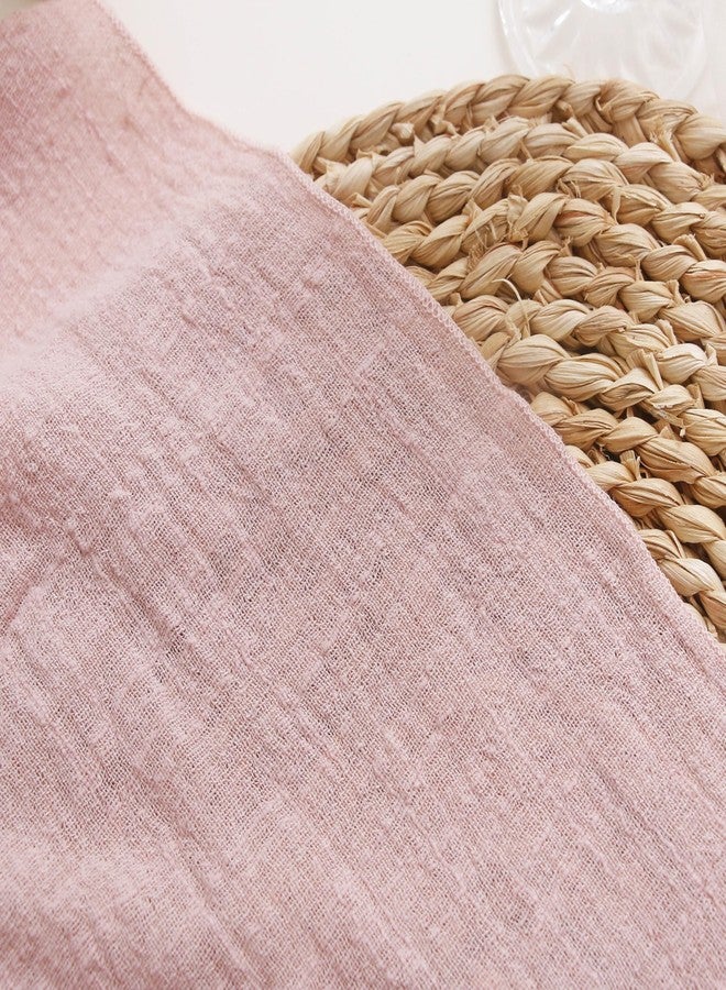 JINVASE Dinner Cloth Napkins Set of 10,Gauze Napkins 100% Soft Cotton,Washable Spring Easter Cloth Napkins for Wedding Decorative Bridal Shower Family Everyday Use,40 * 40cm (16 * 16 inches),Dusty Pink - Image 4