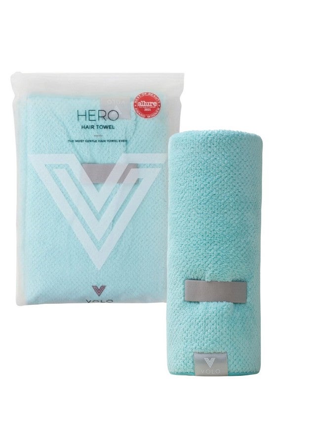 Volo VOLO Hero Capri Blue Hair Towel | Ultra Soft, Super Absorbent, Quick Drying Nanoweave Fabric | Reduce Dry Time by 50% | Towel Wrap for All Hair Types | Anti Frizz & Anti Breakage | Reusable Packaging - Image 1