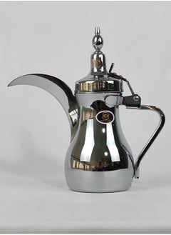 HTH Classic Arabic Coffee Dallah Pot Rustproof Premium Stainless Steel Teapot Mirror Finish Coffee Kettle Easy Pour Spout Tea Kettle with Attached Lid and Ergonomic Handle Dishwasher Safe Teapot for Office Home 12/18/26/32/48 Oz  - Image 1
