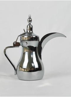 HTH Classic Arabic Coffee Dallah Pot Rustproof Premium Stainless Steel Teapot Mirror Finish Coffee Kettle Easy Pour Spout Tea Kettle with Attached Lid and Ergonomic Handle Dishwasher Safe Teapot for Office Home 12/18/26/32/48 Oz  - Image 2
