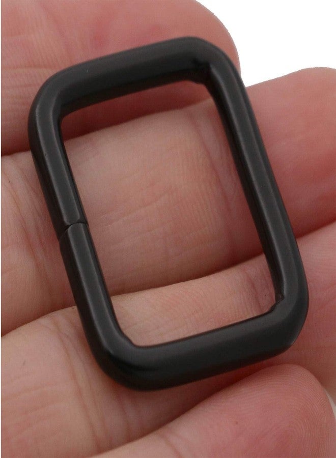 BIKICOCO Metal Rectangle Ring Buckles Square Strap Webbing Belt Rings for Bag Purse Non Welded 1 x 3/4 Inch, Black, Pack of 30 - Image 3