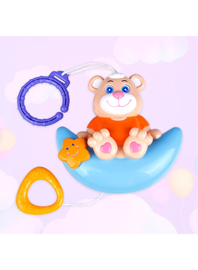 COGNIKIDS دب موسيقي لعبة جرس السحب | لعبة معلقة على السرير مع موسيقى مهدئة لطيفة | لعبة مهدئة خالية من BPA للأطفال من 0+ أشهر | لعبة موبايل حيوانات موسيقية قابلة للسحب - Image 2