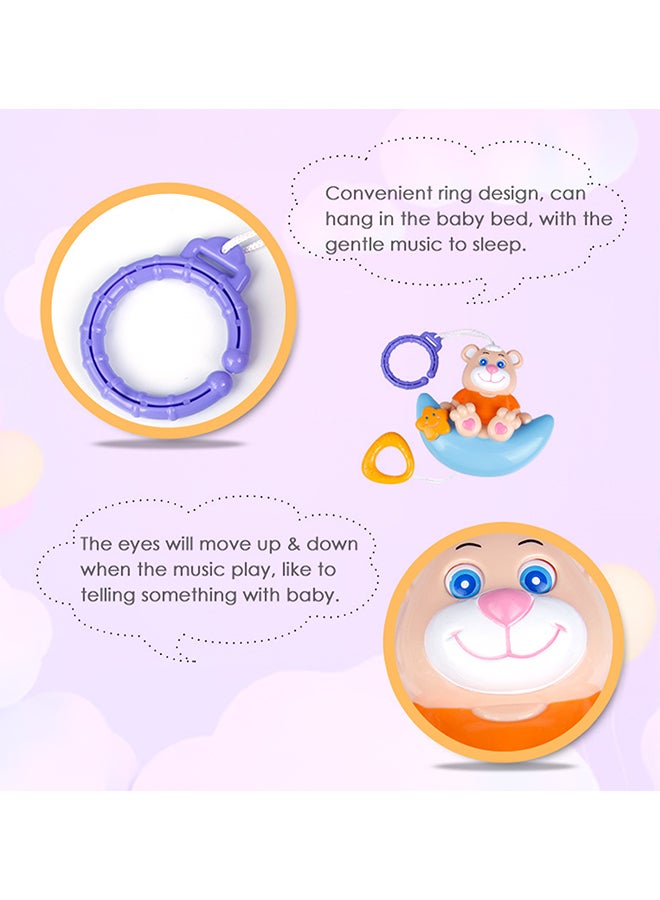 COGNIKIDS دب موسيقي لعبة جرس السحب | لعبة معلقة على السرير مع موسيقى مهدئة لطيفة | لعبة مهدئة خالية من BPA للأطفال من 0+ أشهر | لعبة موبايل حيوانات موسيقية قابلة للسحب - Image 4