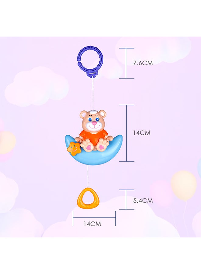 COGNIKIDS دب موسيقي لعبة جرس السحب | لعبة معلقة على السرير مع موسيقى مهدئة لطيفة | لعبة مهدئة خالية من BPA للأطفال من 0+ أشهر | لعبة موبايل حيوانات موسيقية قابلة للسحب - Image 5