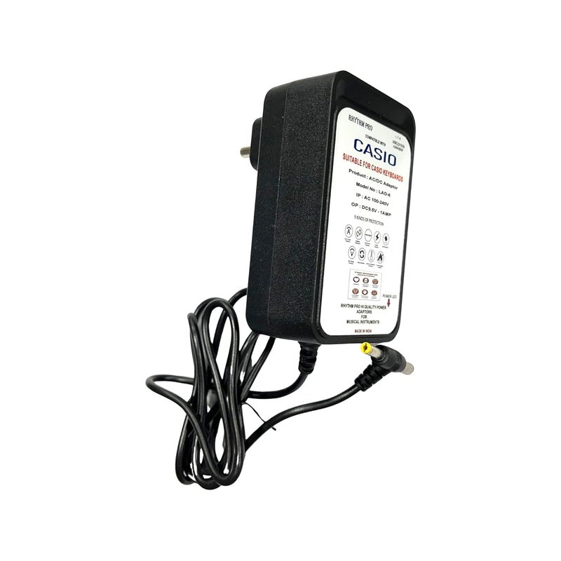 RHYTHM PRO محول طاقة LAD-6 لآلات كاسيو CT-S100/200/300 وغيرها من السلاسل جميع الطرازات (CT-S100) - Image 3