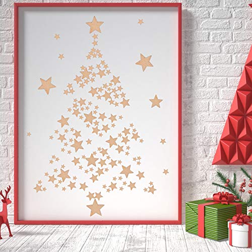 Syhood 800 Pieces Small Wooden Stars Blank Wooden Star Slices Mini Embellishments Assorted Size Ornament for DIY Craft Making Supplies - Image 3