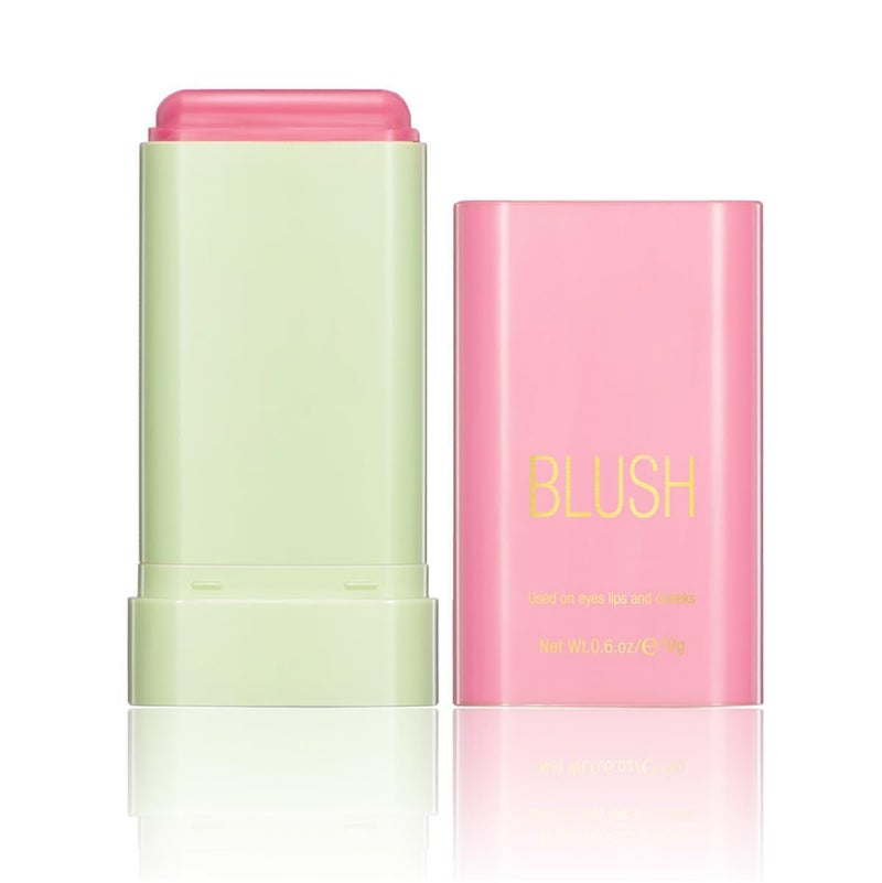 Tiejdhr MultiUse Makeup Blush Stick 3in1 Cream Blush Stick Beauty Tinted Solid Blush Stick for CheekEyesLips Waterproof Moisturizer Stick Suitable for All Skin 01 Shy Pink