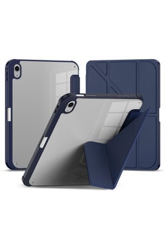 Terra Cover for iPad Terra 10th Generation 10.9 inch 2022 with Smart Pen Holder Slim Smart Cover with Kickstand 2 in 1 Blue/Clear  - Image 1