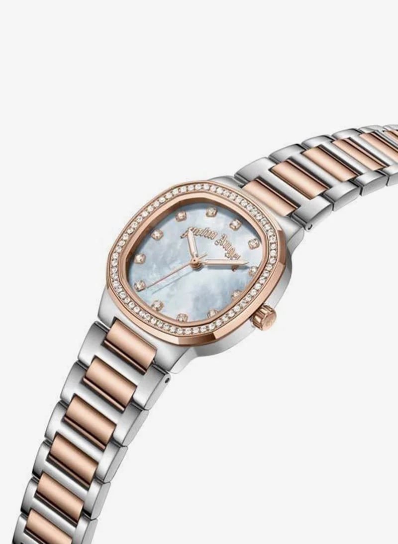 Palm Angels Nova White Mother-of-pearl Dial Stainless Steel Bracelet Analog Watch for Women, 32mm
