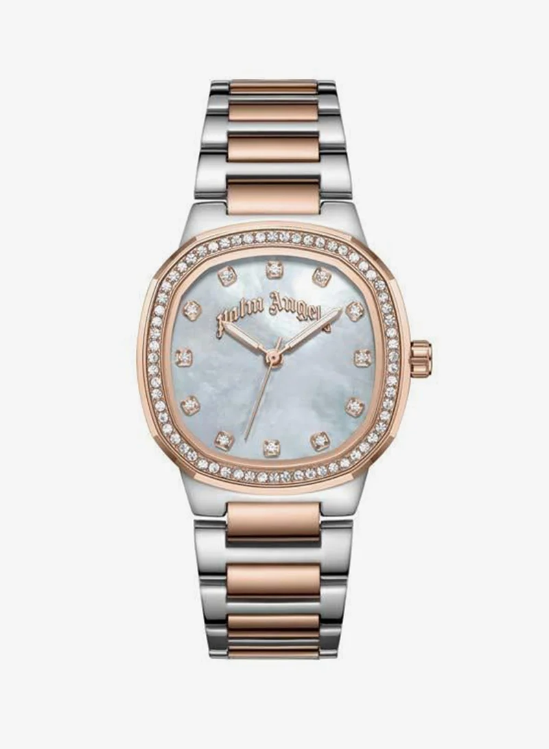 Palm Angels Nova White Mother-of-pearl Dial Stainless Steel Bracelet Analog Watch for Women, 32mm