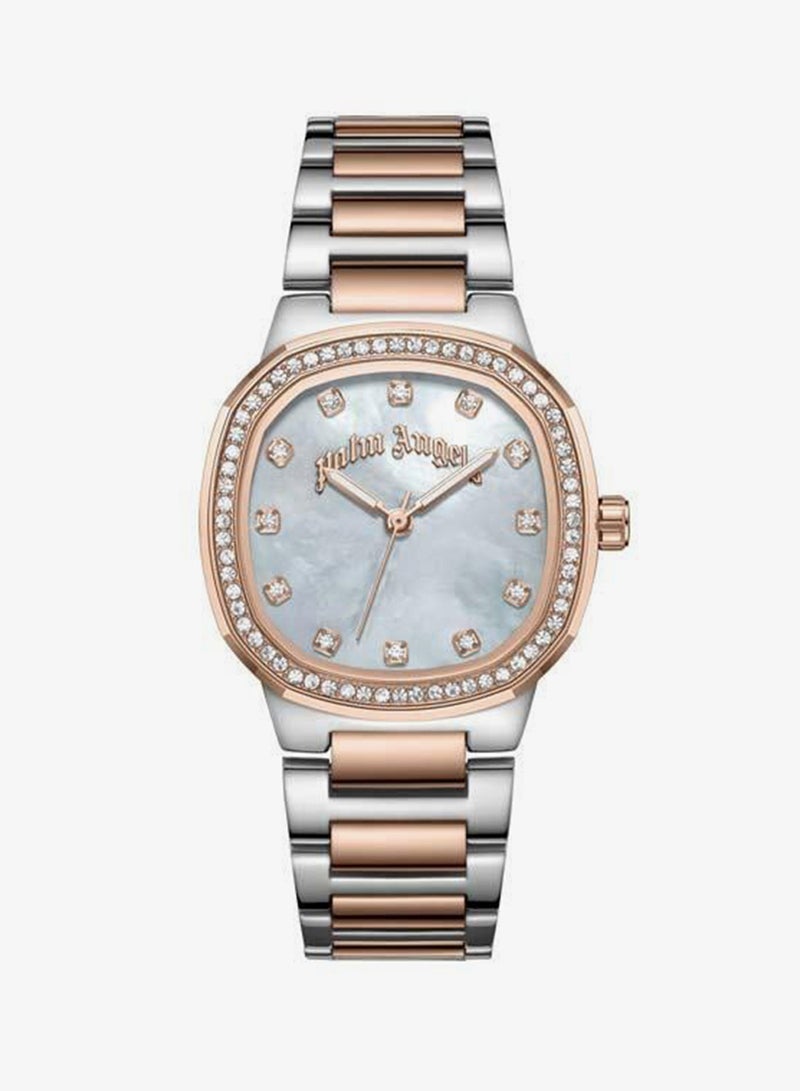 Palm Angels Nova White Mother-of-pearl Dial Stainless Steel Bracelet Analog Watch for Women, 32mm - Image 1