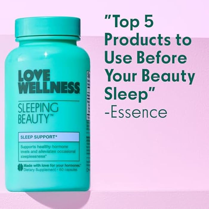 Love Wellness Sleeping Beauty | Sleep Support with Melatonin, Magnesium & L-Theanine | Promotes Restful Sleep, Relaxation & Calmness | Organic Valerian Root Powder & Lemon Balm | 60 Count - Image 5