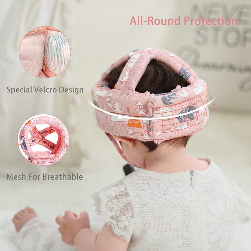 Sherni Baby Safety Helmet with Proper Air Ventilation & Corner Guard Protection Crawling Walking Headguard Protective with Safety Knee Pads (Helmet with Knee Pads) - Image 2