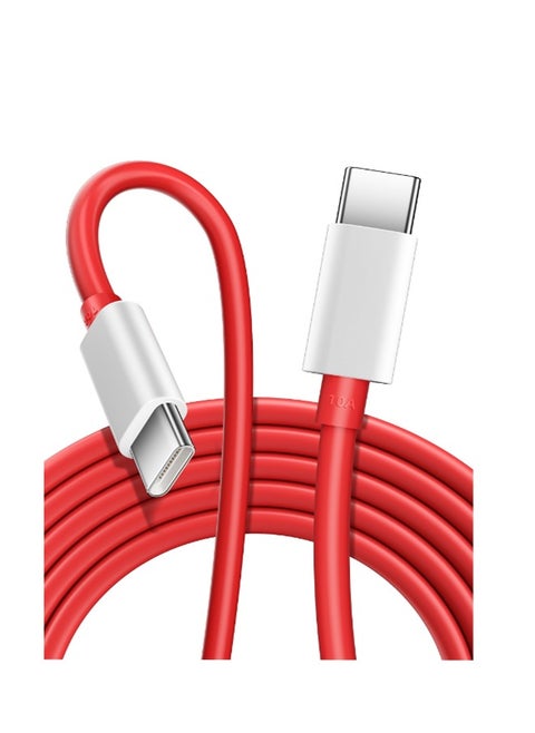 USB C to USB C Cable 3.3ft for Fast Charging and Data Transfer, 100W Max, Compatible with Android Devices, Tablets, Laptops, and Car Chargers - Red
