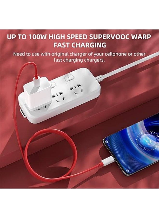USB C to USB C Cable 3.3ft for Fast Charging and Data Transfer, 100W Max, Compatible with Android Devices, Tablets, Laptops, and Car Chargers - Red