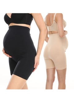 Maternity shorts over belly pregnancy cycling shorts sports yoga sports maternity pants pajamas 2-piece set