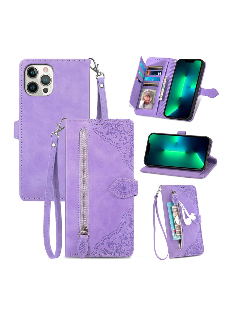 Loquat Suitable For iPhone Wallet Embossed Mobile Phone Leather Case  - Image 1