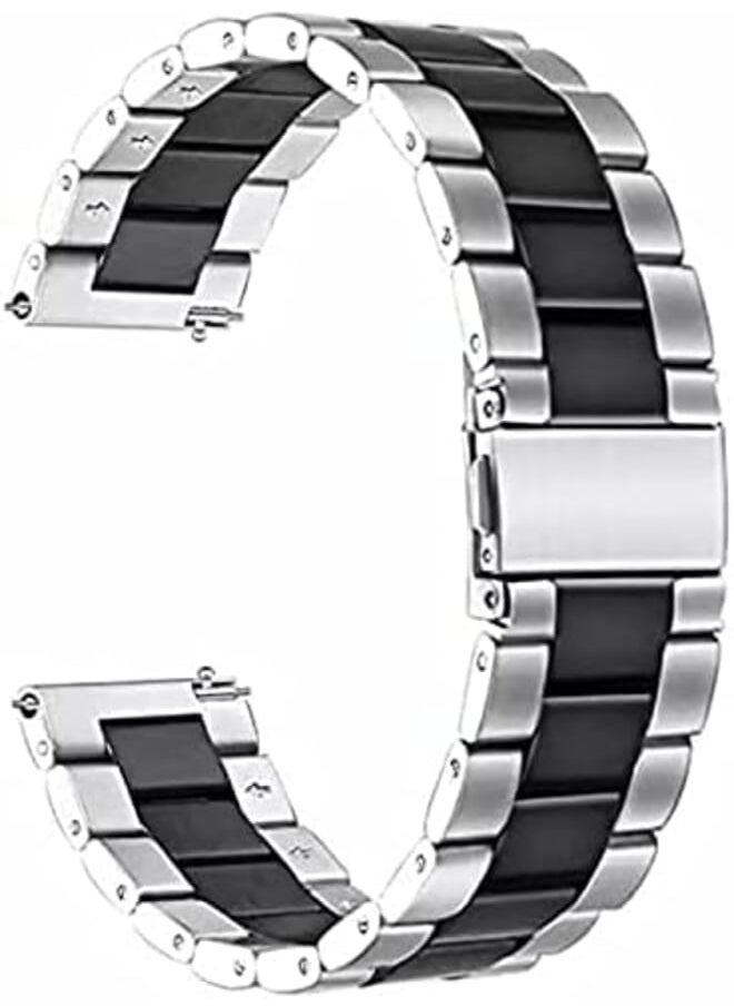 Dado Stainless Steel Replacement Band Compatible With Huawei Watch 3 46 Mm And Huawei Watch 3 Pro 48Mm 3 Beads Adjustable Length Stainless Steel Strap  - Image 2